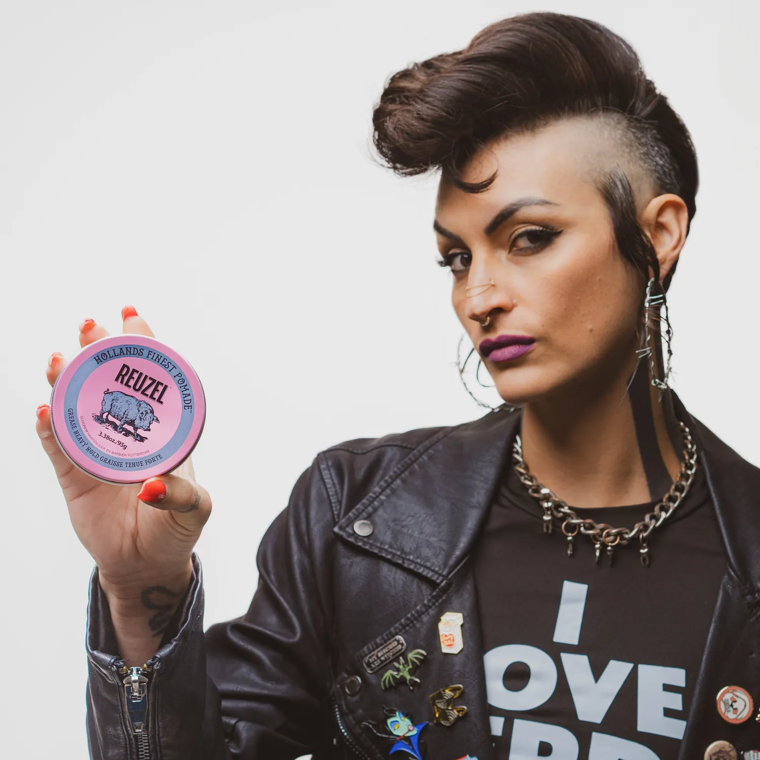 Reuzel Pink Pomade Grease hårpomada 95 g blank