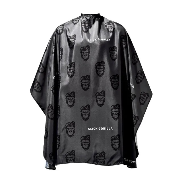 Slick Gorilla Barber Cape frisörkappa svart