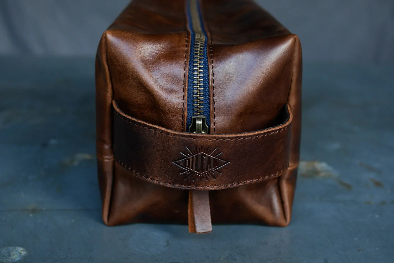Oil Can x Duke & Sons Wash Bag necessär brun läder