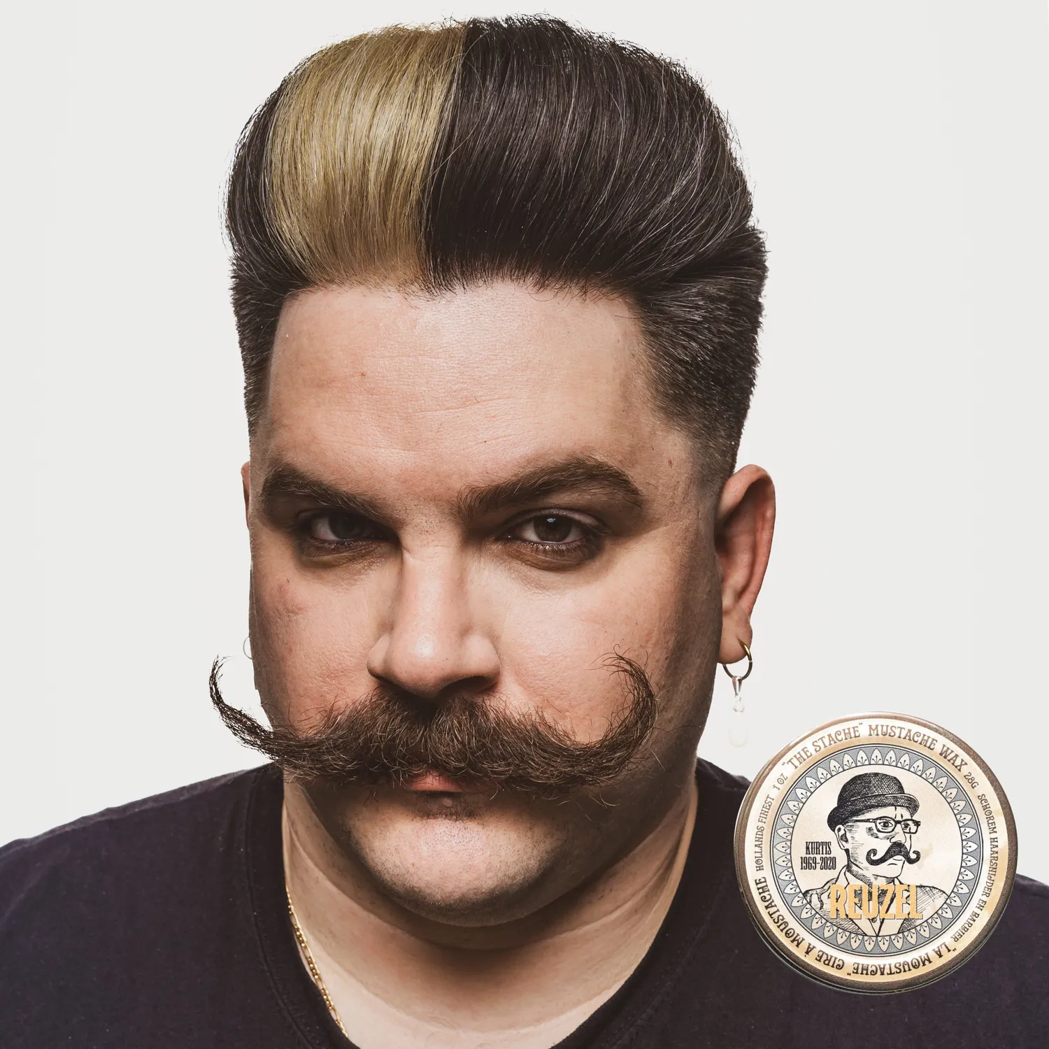 Reuzel The Stache mustaschvax stark naturglans