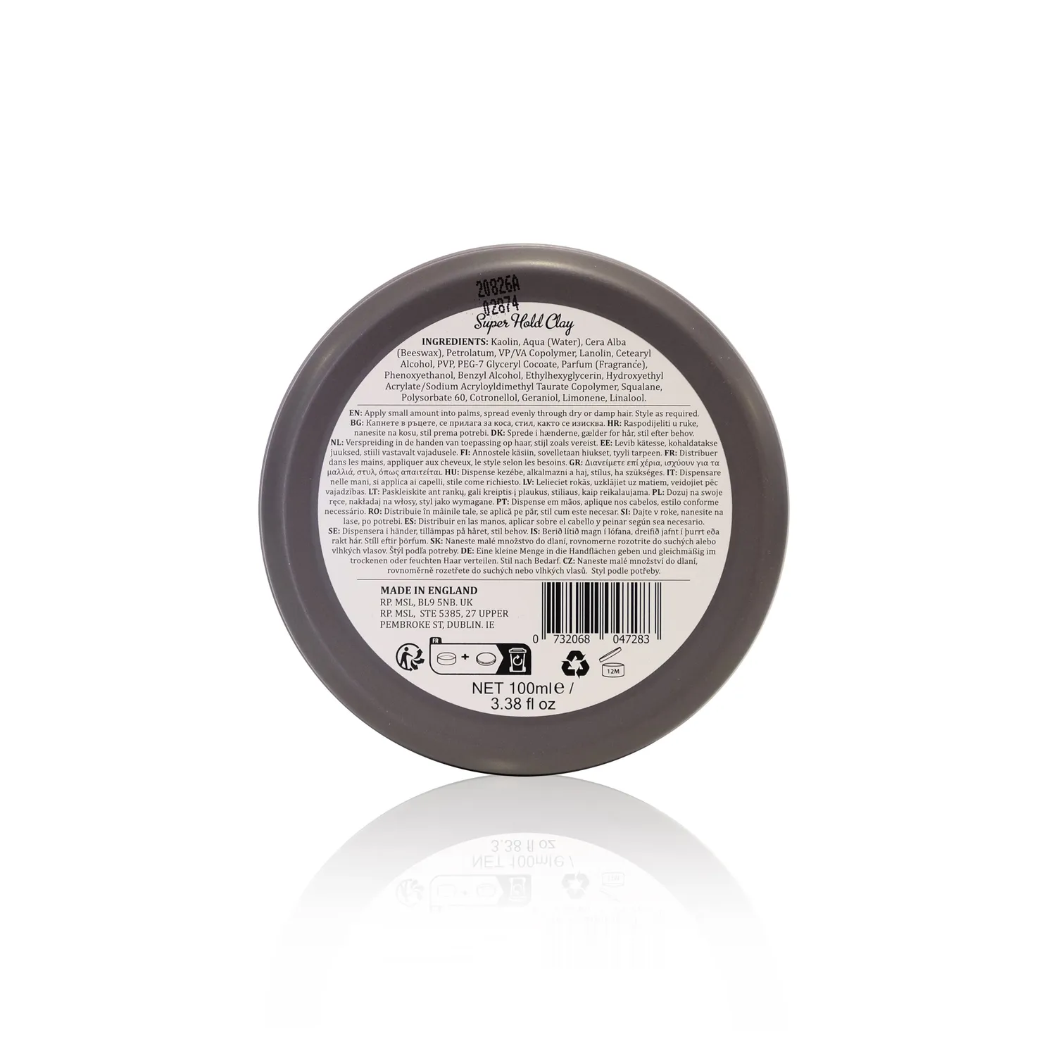 Dapper Dan Ultra Matte Clay hårlera 100 ml extremt matt