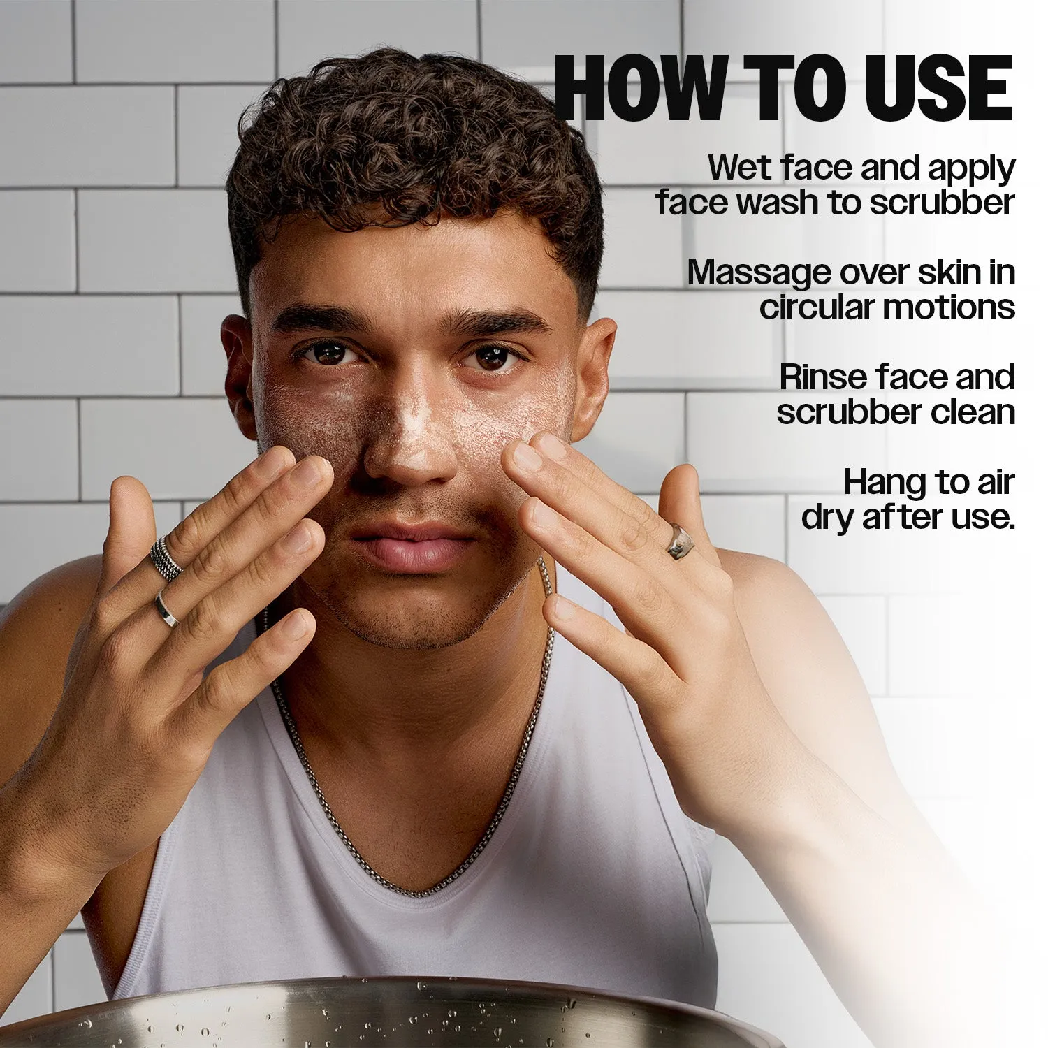 Slick Gorilla Face Scrubber ansiktsborste mjuk