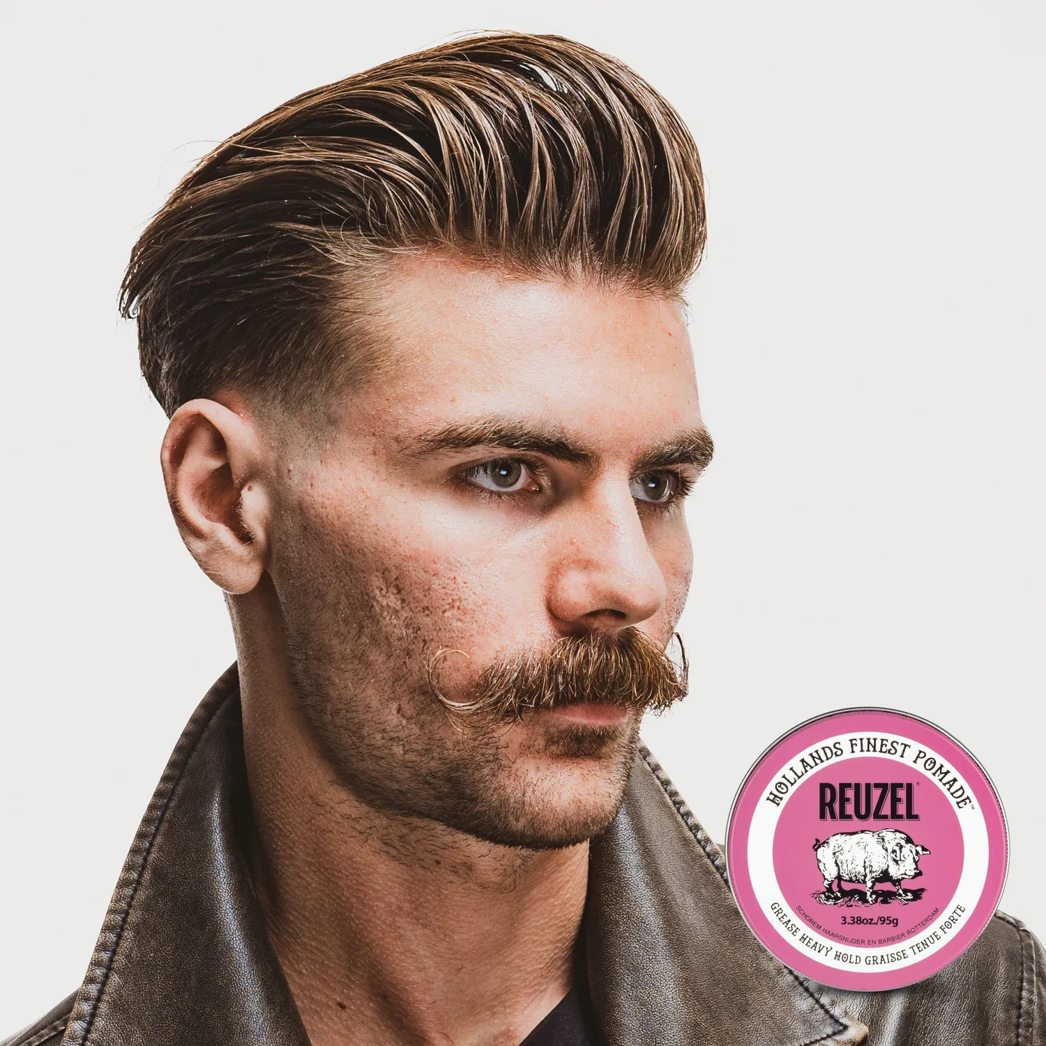 Reuzel Pink Pomade Grease hårpomada 95 g blank