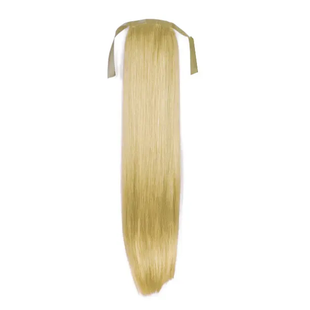 Cold Fusion hästsvans löshår #613 platinablond 60 cm syntet