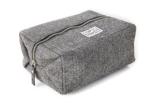 Pomp & Co Dopp Kit necessär tweed fiskben