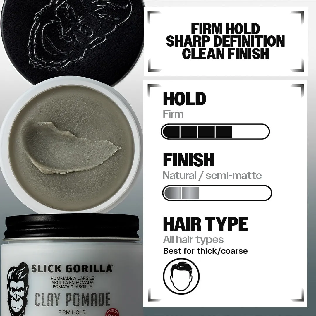 Slick Gorilla Clay Pomade hårlera matt