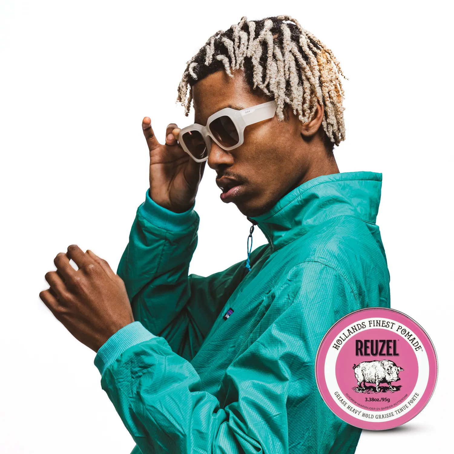 Reuzel Pink Pomade Grease hårpomada 95 g blank