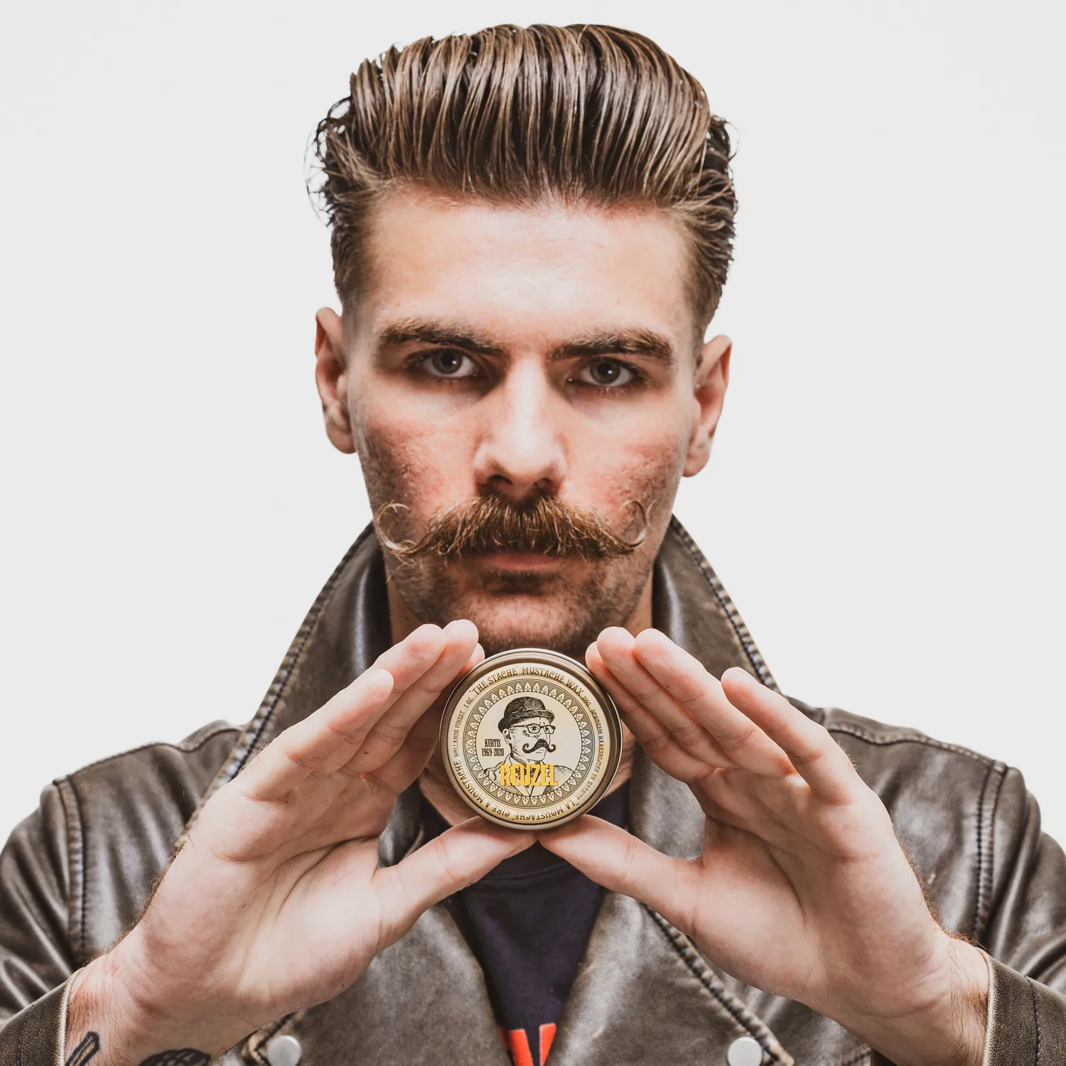 Reuzel The Stache mustaschvax stark naturglans