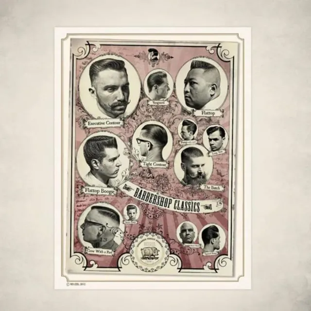 Reuzel Barbershop Classics poster 50x70 cm vintage