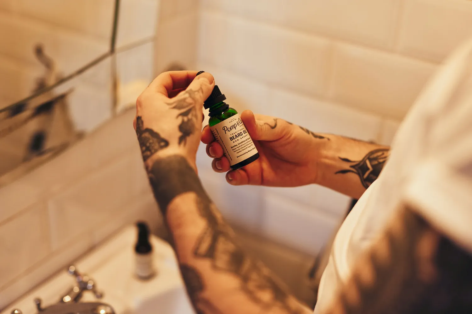 Pomp & Co skäggolja lime svartpeppar 30 ml