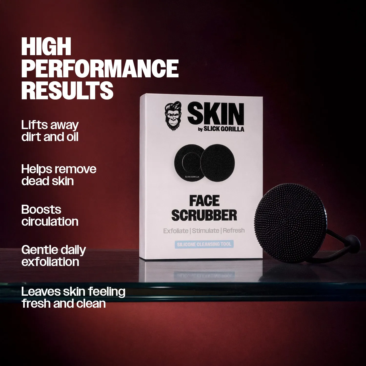 Slick Gorilla Face Scrubber ansiktsborste mjuk
