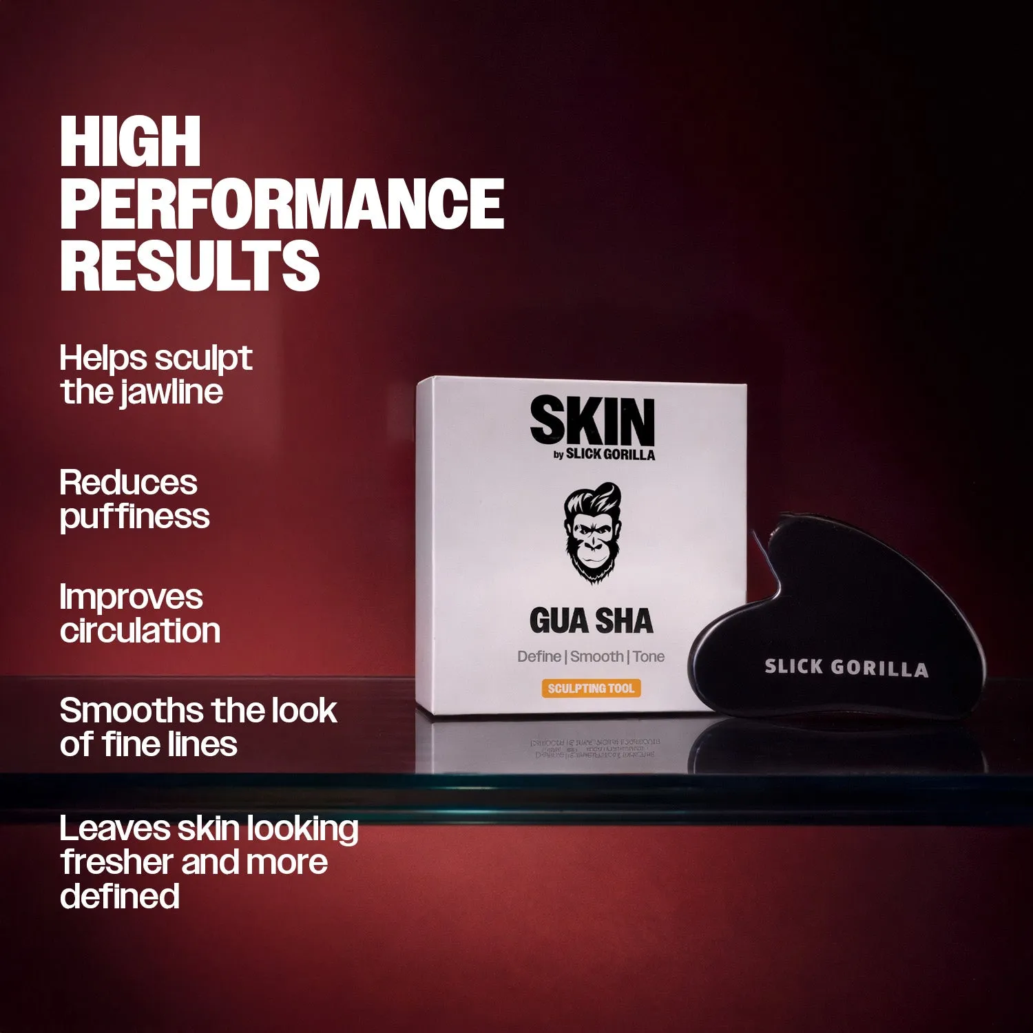 Slick Gorilla Gua Sha sten ansikte massage