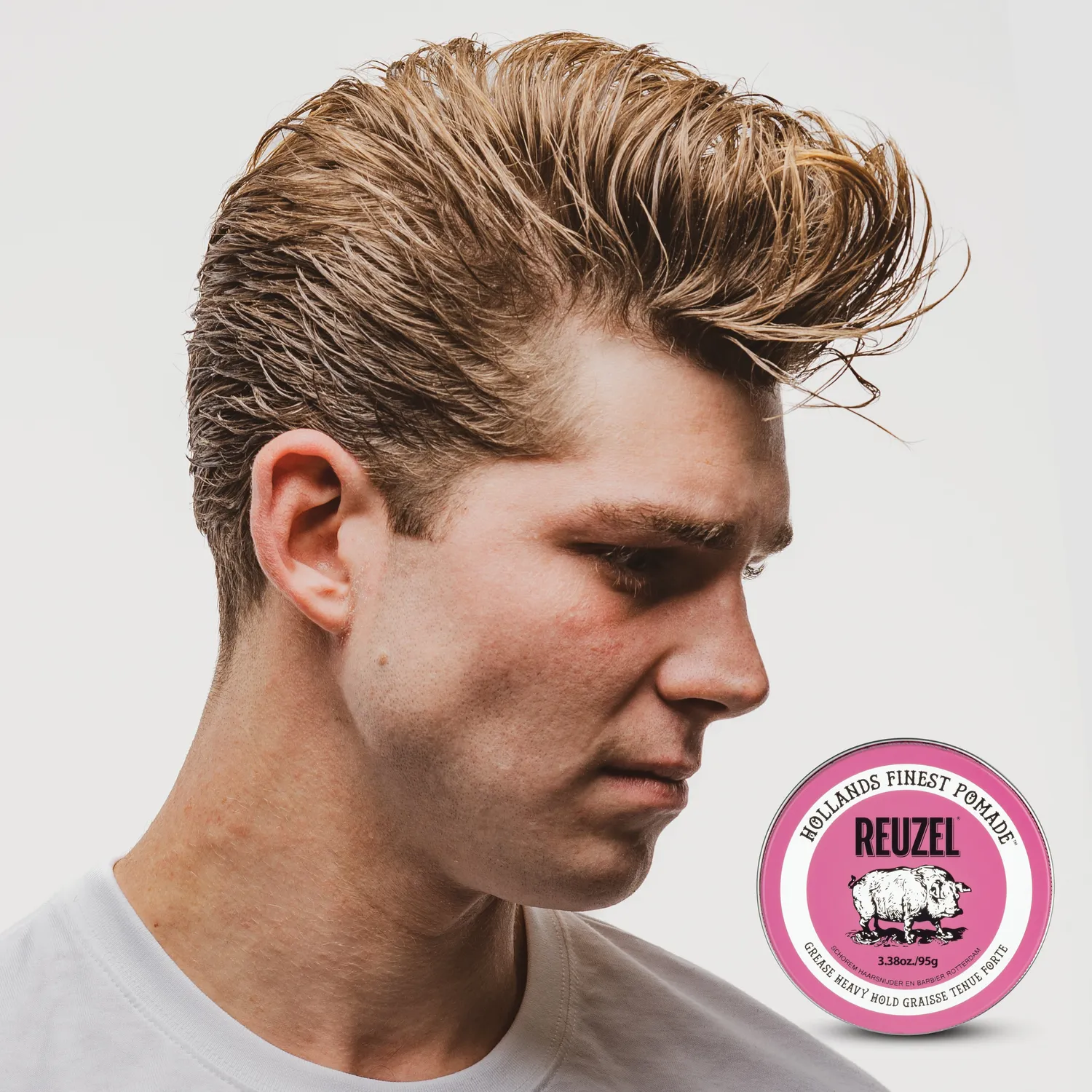 Reuzel Pink Pomade Grease hårpomada 95 g blank