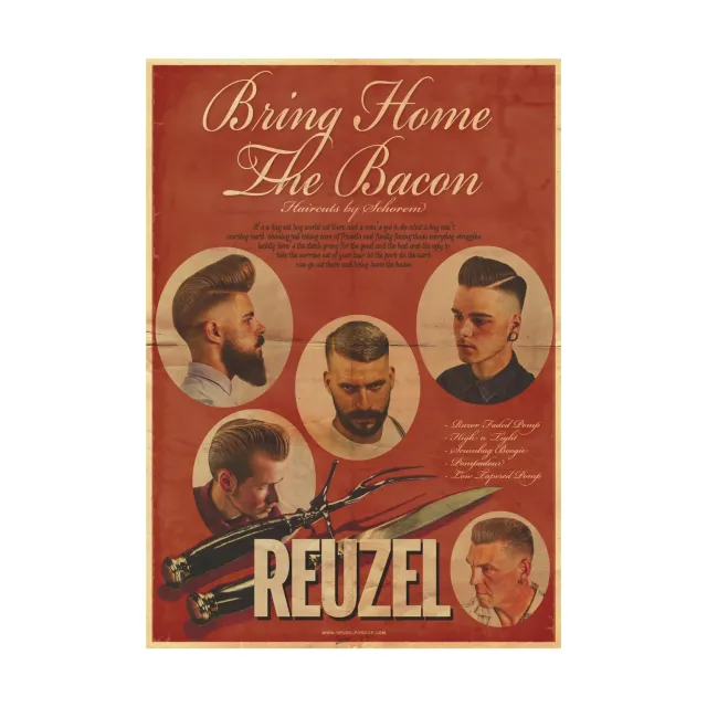 Reuzel Bring Home The Bacon poster 50x70cm vintage
