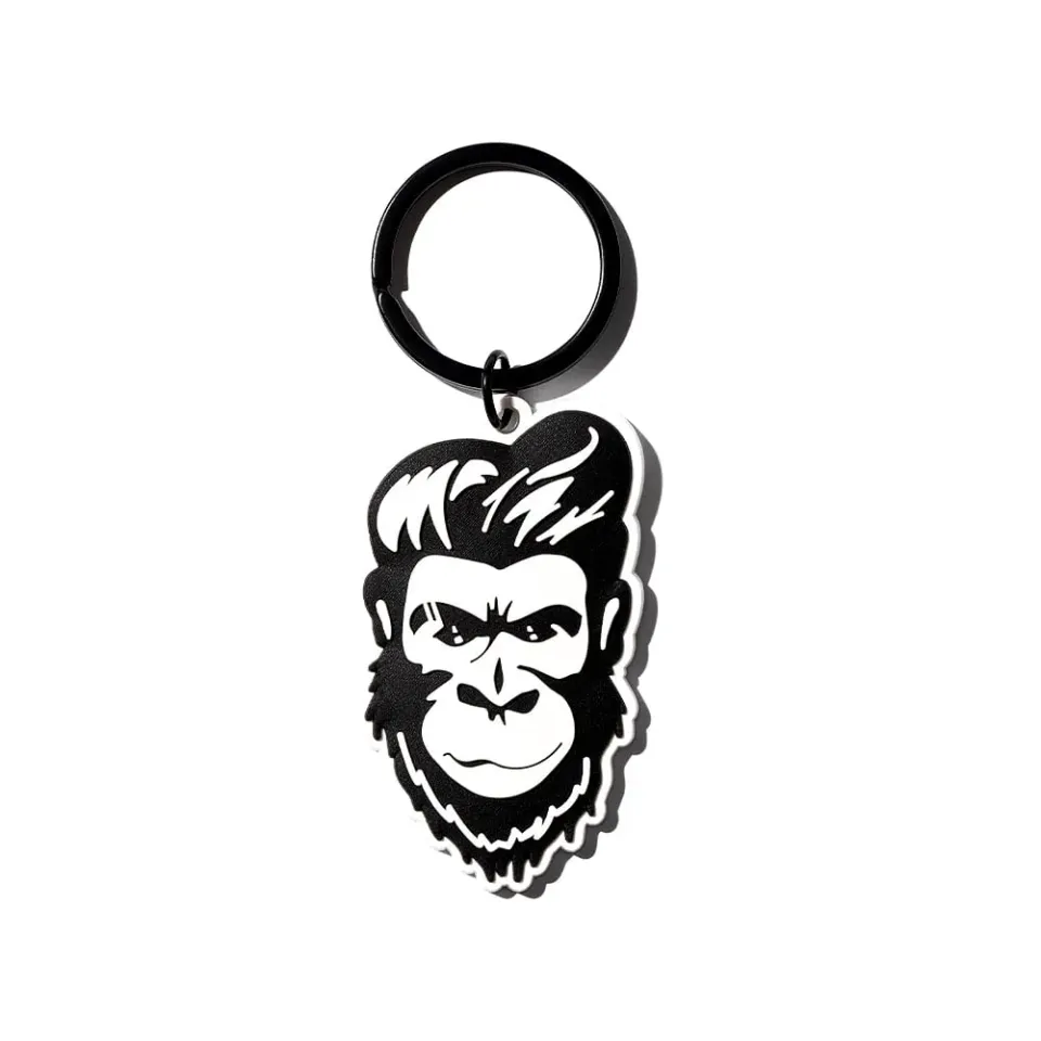 Slick Gorilla Gorilla Head Key Ring nyckelring